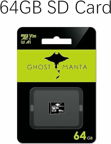 64GB Ghost Manta SD card packaging