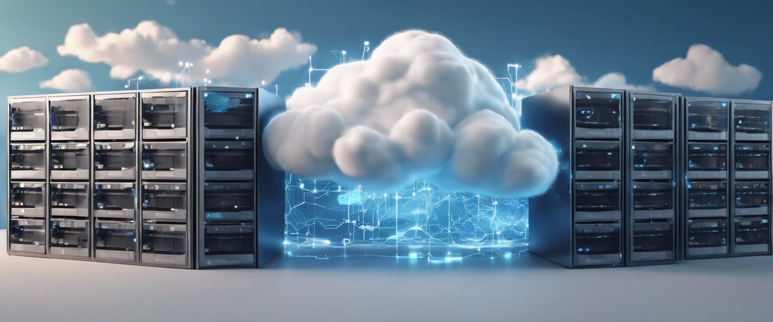 Conceptual image of cloud storage solutions for artists