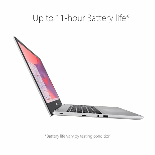 Slim laptop with 11-hour battery life