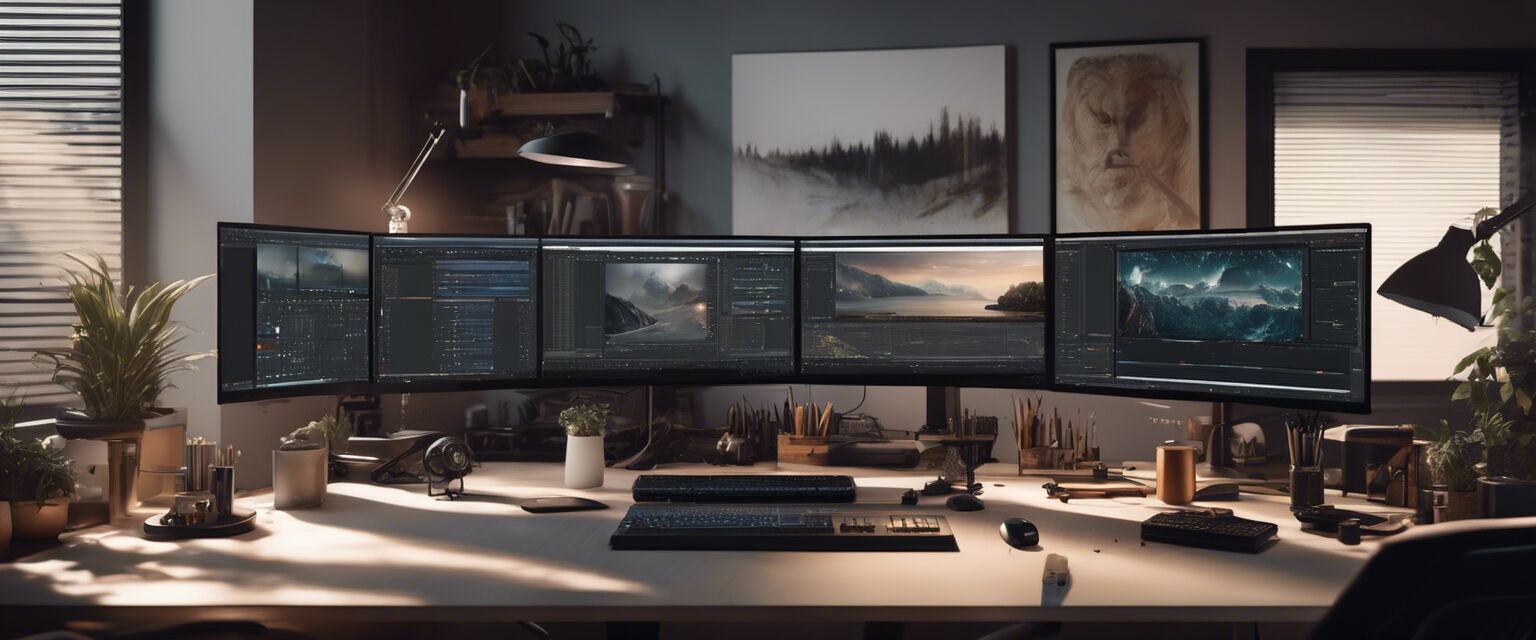 Ideal workspace for digital artists.